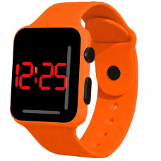 SMARTWATCH DIGITALE SMART-J CON DISPLAY LED ROSSO SU FONDO NERO