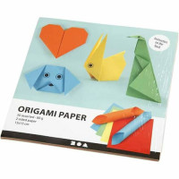 Carta per origami, misura 15x15 cm, 80 grammi, 5x10 fogli assortiti
