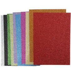 FOGLI DI EVA FOAM GLITTER A4 CF. 10FF 2MM COLORI ASSORTITI