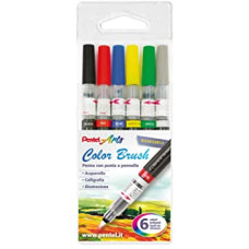 PENTEL ARTS COLOUR BRUSH 6 COLORI BASIC