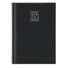 AGENDA 2025 GRANDE SETTIMANALE 17X24 CM GOMMATO NERO