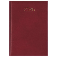 Agenda 2026 Media Giornaliera Madrid 15x21cm formato A5 colore Rosso Cardinale