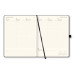 AGENDA GRANDE 2026 NERO COLORE BORDO BLU – SETTIMANALE 19X25 CM