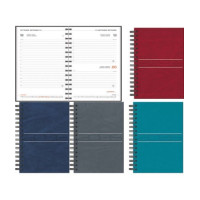 Agenda 2026 media giornaliera a spirale marmora 15x21 cm colori assortiti