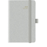 Agenda giornaliera maiori 9×14 cm con elastico grigio
