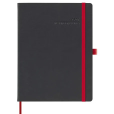 AGENDA SETTIMANALE 2027 BLACK COLOR 19X25 CM BORDO ROSSO
