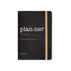 LETTS AGENDA SETTIMANALE 2027 ECO WRITERS WORDS - A6  10X15 CM NERO