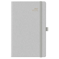 AGENDA GIORNALIERA 2027 MAIORI CON ELASTICO - 13X21 CM GRIGIO
