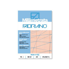 FABRIANO - BLOCCO CARTA MILLIMETRATA A4 10FG