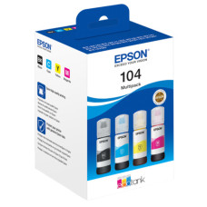 CARTUCCIA PER STAMPANTI EPSON ECOTANK 104 MULTIPACK NERO, CIANO, MAGENTA E GIALLO