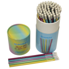 MATITE CON GOMMINO HB IN BARATTOLO DA 70 PEZZI