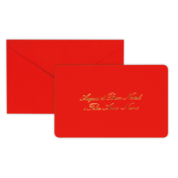 Biglietto auguri natale rosso con busta formato 9x14 - conf.100 pezzi