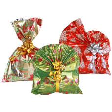 BUSTA REGALO PPL METAL 25X40 CM NATALE CONF.100 BUSTE