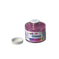 Barattolo da 150ml con dosatore di glitter grana fine fucsia