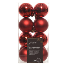 PALLINE DI NATALE 4 CM INFRANGIBILI ROSSE - CONFEZIONE DA 16 PEZZI PALLINE DI NATALE 4 CM INFRANGIBILI ROSSE - CONFEZIONE DA 16 PEZZI