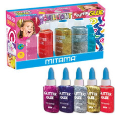 MITAMA COLLA GLITTER NEON EFFETTO RILIEVO FORMATO 37,5 ML CONF. 5 COLORI