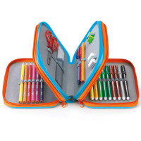 Astuccio portapenne 3 zip completo serie animal assortiti