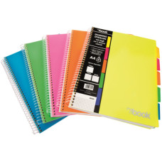 MAXI QUADERNO SPIRALE CON DIVISORI RIPOSIZIONABILI QUADRETTO 5MM COL. ASS.