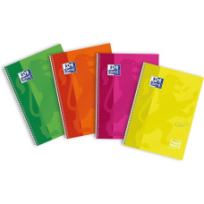 QUADERNO SPIRALATO QUADRETTO 5 MM OXFORD MAXI A4 NEON COLORI ASSORTITI
