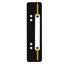 PRESSINI FERMAFOGLI  34X150 MM NERO CONF. DA 25