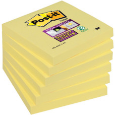 POST-IT® SUPER STICKY 76X76 MM - GIALLO CANARY - CONFEZIONE 6 BLOCCHETTI DA 90