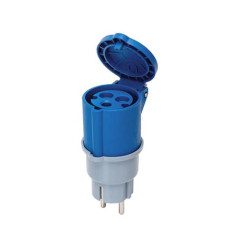ADATTATORE INDUSTRIALE AIGOSTAR SCHUKO/FRANCESE S31 A SPINA IEC309 3680W 361693