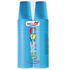 BICCHIERI IN PS DOPLA DO COLORS 200 ML TURCHESE - CONF. DA 100 PZ - 22269