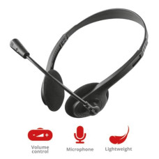 CUFFIE CON MICROFONO TRUST PRIMO CHAT NERO 21665