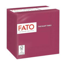 TOVAGLIOLI PIEGATI 2 VELI FATO SMART TABLE PURA CELLULOSA 24X24 CM - BORDEAUX CONF. 100 PEZZI - 82543003