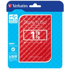 HARD DISK ESTERNO VERBATIM STORE N GO USB 3.0 1 TB ROSSO - 53203 HARD DISK ESTERNO VERBATIM STORE N GO USB 3.0 1 TB ROSSO - 53203