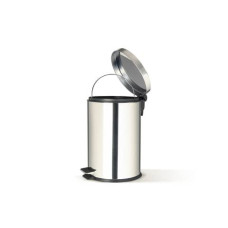 BIDONE IN ACCIAIO INOX CON PEDALE E VASCHETTA ESTRAIBILE DA 12 LITRI PREMIUM Ø 24,8X H.40 CM BIDONE IN ACCIAIO INOX CON PEDALE E VASCHETTA ESTRAIBILE DA 12 LITRI PREMIUM Ø 24,8X H.40 CM