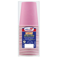 BICCHIERI DI CARTA WD 250 ML CONFEZIONE DA 20 PEZZI DOPLA GREEN ROSA - 42192