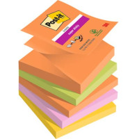 Ricariche di foglietti post-it® super sticky z-notes boost - conf. 5 blocchetti 90 fogli 76x76 mm r330-5ss-boost