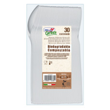CUCCHIAINI IN BIOCOMPOST DOPLA GREEN COMPACT AVORIO 125 MM - CONF. DA 30 PZ - 03906 CUCCHIAINI IN BIOCOMPOST DOPLA GREEN COMPACT AVORIO 125 MM - CONF. DA 30 PZ - 03906