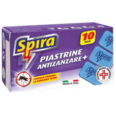 PIASTRINE ANTIZANZARE SPIRA PER ELETTROEMANATORI A PIASTRINE E BI-USO - CONFEZIONE DA 10 - 75942