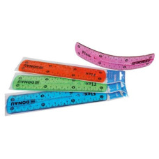 RIGHELLO TRASPARENTE DONAU FLEX ASSORTITO 15 CM 322140099