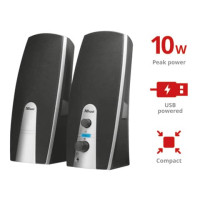 Set altoparlanti stereo usb Trust mila 2.0 nero 16697