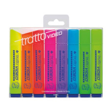 EVIDENZIATORI TRATTO VIDEO 1-5 MM - ASSORTITI - BUSTA IN PET RICICLATO DA 8 PEZZI ASSORTITI - 832100