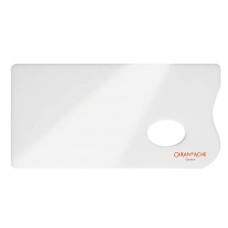 TAVOLOZZA RETTANGOLARE IN PLEXIGLASS BIANCO CARAND'ACHE AQUARELLE - 26X13 CM - 117103