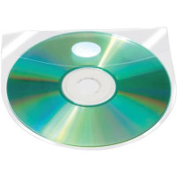 Custodia autoadesiva per cd/dvd 12,6x12,6 cm trasparente conf. 10 pezzi