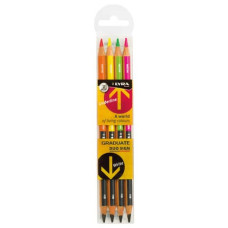 MATITA DOUBLE FACE LYRA GRADUATE DUO SIGN - MINA DA 3,8 MM HB - ASTUCCIO APPENDIBILE 4 PEZZI ASSORTITI - L2891040