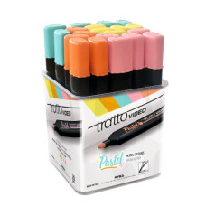 EVIDENZIATORI TRATTO VIDEO PASTEL 1-5 MM 5 COLORI ASSORTITI - BARATTOLO DA 20 PEZZI - F837900