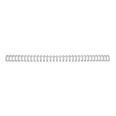 SPIRALI METALLICHE A 34 ANELLI GBC WIREBIND 11 MM A4 ARGENTO - FINO A 100 FOGLI - CONF. 100 PEZZI - RG810797