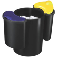 CESTINO PER LA RACCOLTA DIFFERENZIATA 3 SCOMPARTI CEP GIALLO,BLU E NERO 516