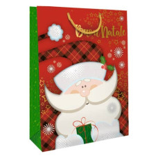 SHOPPER NATALIZIA ''BABBO NATALE'' - BIEMBI 25,5X32,5X13,5 CM - CONF. 6 PEZZI BXS202P10C