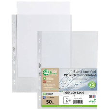 BUSTE IN PP BUCCIA SEI ROTA GEA 100 TRASPARENTE - 22X30 CM - MEDIO SPESSORE - CONFEZIONE 50 PEZZI - 702212