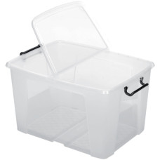 CONTENITORE CON DOPPIO COPERCHIO IN PPL 65 L STRATA RICICLABILE IMPILABILE TRASPARENTE - 2006860110