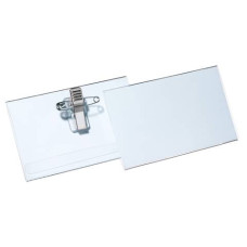 PORTANOMI DURABLE EUROBADGE CON COMBI CLIP PVC TRASPARENTE INSERTO 54X90MM CONF. 50 PZ
