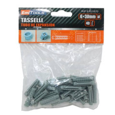 TASSELLI IN NYLON PER MURO EMI 3 CM X Ø 6 MM - COLORE GRIGIO - CONFEZIONE DA 40 PEZZI - 8101870 TASSELLI IN NYLON PER MURO EMI 3 CM X Ø 6 MM - COLORE GRIGIO - CONFEZIONE DA 40 PEZZI - 8101870