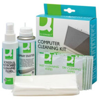 Kit pulizia pc con aria compressa, liquido detergente e salviette kf32155a